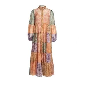 Zimmermann Brighton padiley tiered midi dress size 0- US small